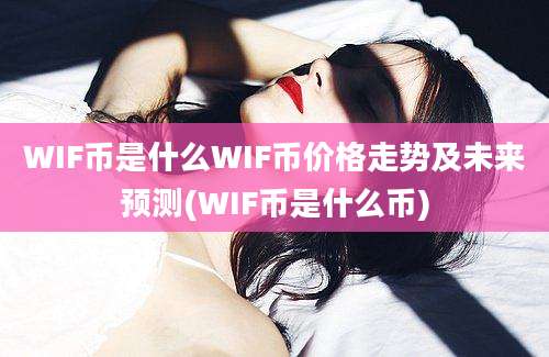 WIF币是什么WIF币价格走势及未来预测(WIF币是什么币)