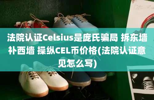 法院认证Celsius是庞氏骗局 拆东墙补西墙 操纵CEL币价格(法院认证意见怎么写)