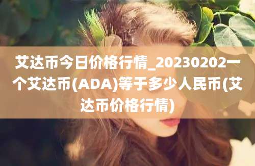 艾达币今日价格行情_20230202一个艾达币(ADA)等于多少人民币(艾达币价格行情)