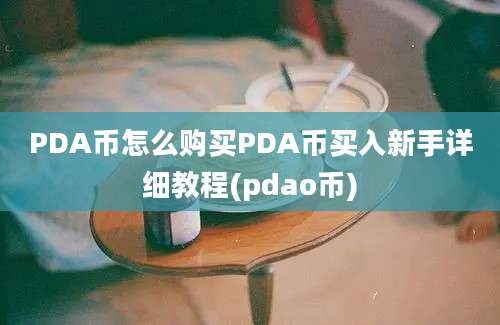 PDA币怎么购买PDA币买入新手详细教程(pdao币)