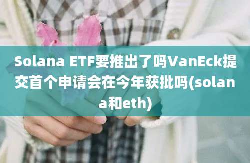 Solana ETF要推出了吗VanEck提交首个申请会在今年获批吗(solana和eth)