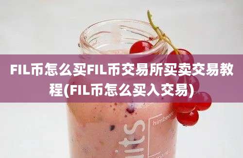 FIL币怎么买FIL币交易所买卖交易教程(FIL币怎么买入交易)