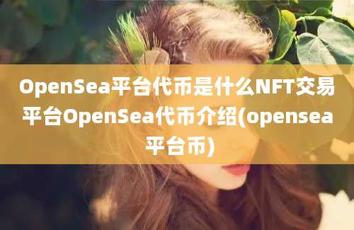 OpenSea平台代币是什么NFT交易平台OpenSea代币介绍(opensea 平台币)