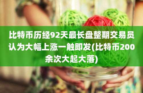 比特币历经92天最长盘整期交易员认为大幅上涨一触即发(比特币200余次大起大落)