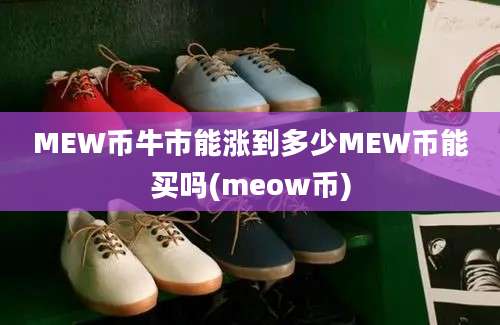 MEW币牛市能涨到多少MEW币能买吗(meow币)