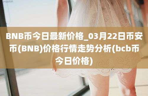 BNB币今日最新价格_03月22日币安币(BNB)价格行情走势分析(bcb币今日价格)