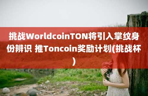 挑战WorldcoinTON将引入掌纹身份辨识 推Toncoin奖励计划(挑战杯)