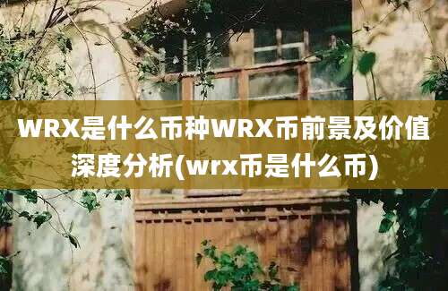 WRX是什么币种WRX币前景及价值深度分析(wrx币是什么币)