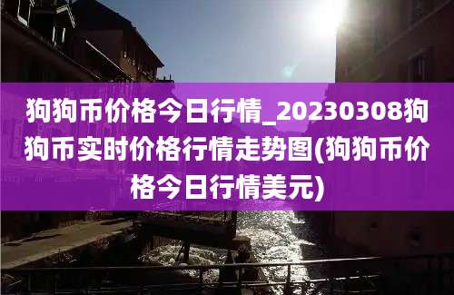 狗狗币价格今日行情_20230308狗狗币实时价格行情走势图(狗狗币价格今日行情美元)