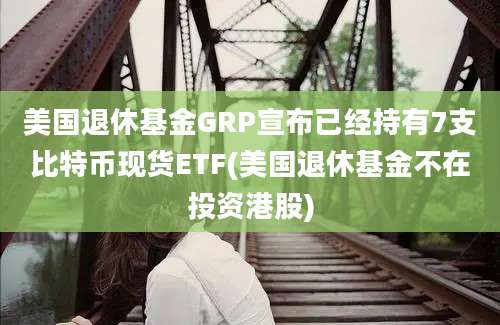 美国退休基金GRP宣布已经持有7支比特币现货ETF(美国退休基金不在投资港股)