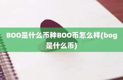 BOO是什么币种BOO币怎么样(bog是什么币)