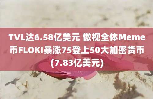 TVL达6.58亿美元 傲视全体Meme币FLOKI暴涨75登上50大加密货币(7.83亿美元)