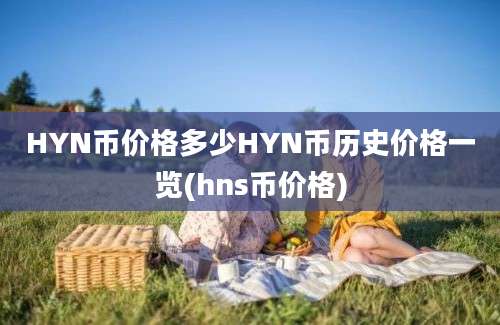 HYN币价格多少HYN币历史价格一览(hns币价格)