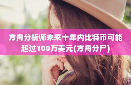 方舟分析师未来十年内比特币可能超过100万美元(方舟分尸)