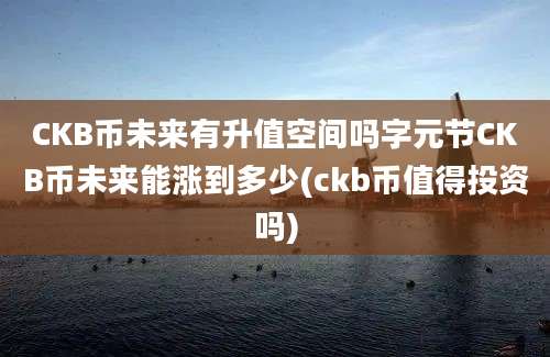 CKB币未来有升值空间吗字元节CKB币未来能涨到多少(ckb币值得投资吗)