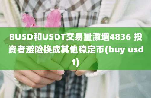 BUSD和USDT交易量激增4836 投资者避险换成其他稳定币(buy usdt)