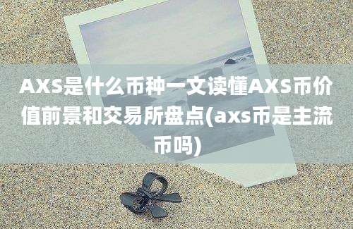 AXS是什么币种一文读懂AXS币价值前景和交易所盘点(axs币是主流币吗)