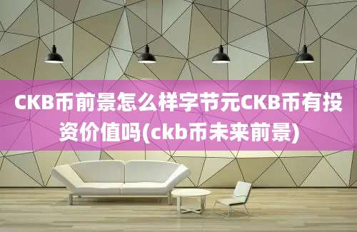 CKB币前景怎么样字节元CKB币有投资价值吗(ckb币未来前景)