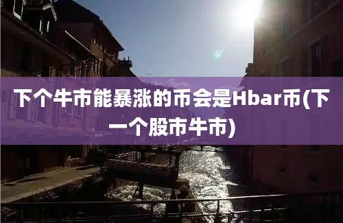 下个牛市能暴涨的币会是Hbar币(下一个股市牛市)