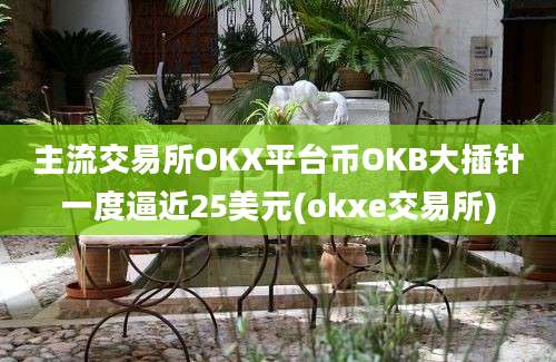 主流交易所OKX平台币OKB大插针一度逼近25美元(okxe交易所)