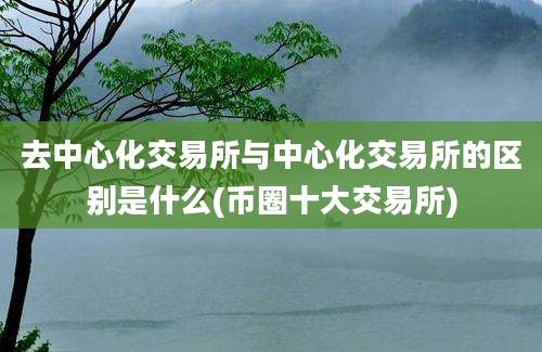 去中心化交易所与中心化交易所的区别是什么(币圈十大交易所)