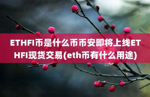 ETHFI币是什么币币安即将上线ETHFI现货交易(eth币有什么用途)