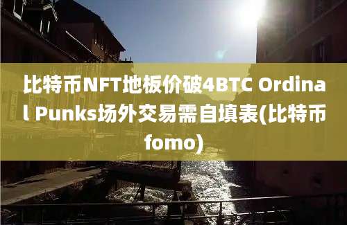 比特币NFT地板价破4BTC Ordinal Punks场外交易需自填表(比特币fomo)