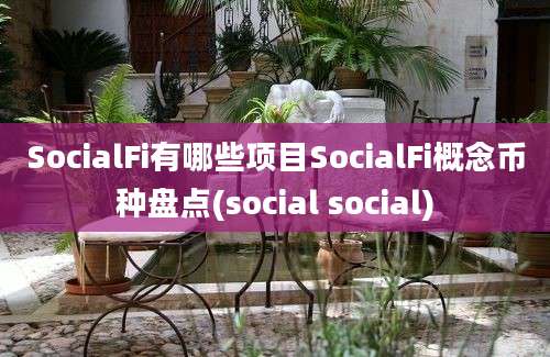 SocialFi有哪些项目SocialFi概念币种盘点(social social)