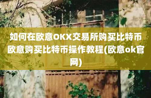 如何在欧意OKX交易所购买比特币欧意购买比特币操作教程(欧意ok官网)