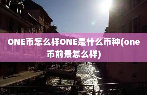 ONE币怎么样ONE是什么币种(one币前景怎么样)