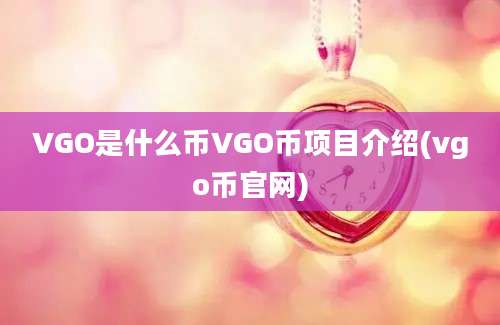 VGO是什么币VGO币项目介绍(vgo币官网)