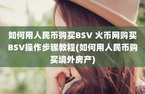 如何用人民币购买BSV 火币网购买BSV操作步骤教程(如何用人民币购买境外房产)