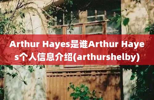 Arthur Hayes是谁Arthur Hayes个人信息介绍(arthurshelby)