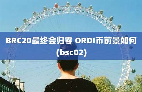 BRC20最终会归零 ORDI币前景如何(bsc02)