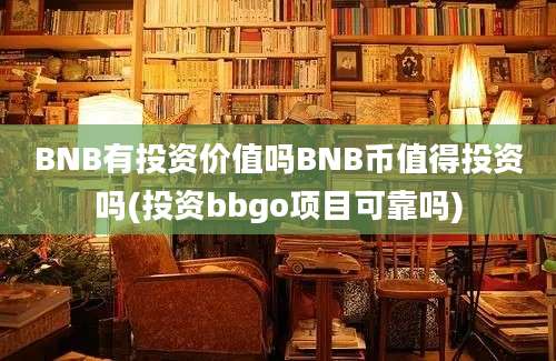 BNB有投资价值吗BNB币值得投资吗(投资bbgo项目可靠吗)