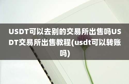 USDT可以去别的交易所出售吗USDT交易所出售教程(usdt可以转账吗)