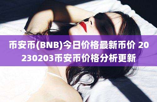 币安币(BNB)今日价格最新币价 20230203币安币价格分析更新