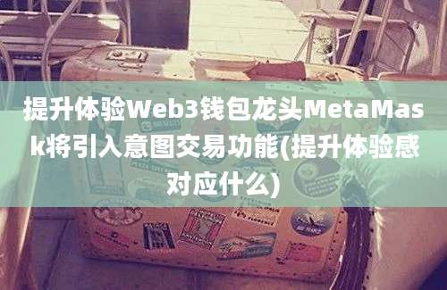 提升体验Web3钱包龙头MetaMask将引入意图交易功能(提升体验感对应什么)