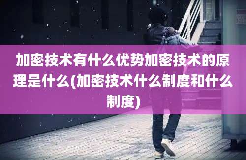 加密技术有什么优势加密技术的原理是什么(加密技术什么制度和什么制度)