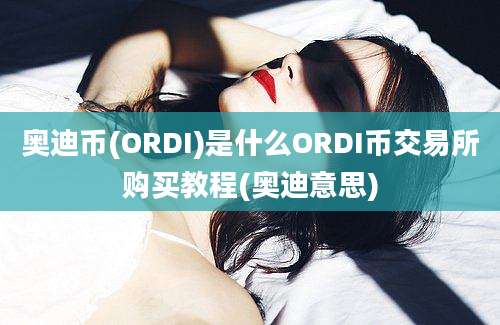 奥迪币(ORDI)是什么ORDI币交易所购买教程(奥迪意思)