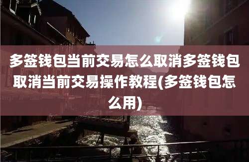 多签钱包当前交易怎么取消多签钱包取消当前交易操作教程(多签钱包怎么用)