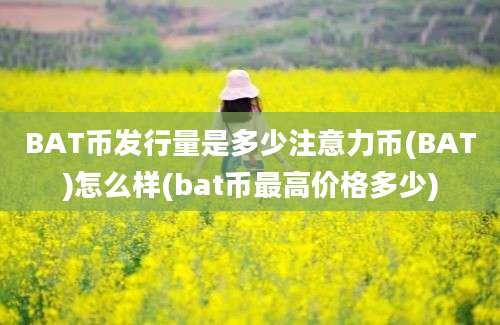 BAT币发行量是多少注意力币(BAT)怎么样(bat币最高价格多少)