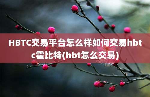 HBTC交易平台怎么样如何交易hbtc霍比特(hbt怎么交易)