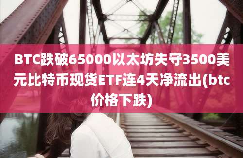 BTC跌破65000以太坊失守3500美元比特币现货ETF连4天净流出(btc价格下跌)