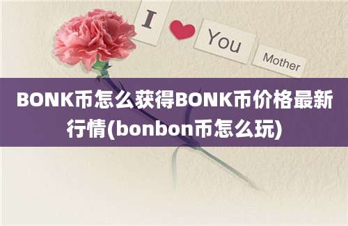 BONK币怎么获得BONK币价格最新行情(bonbon币怎么玩)