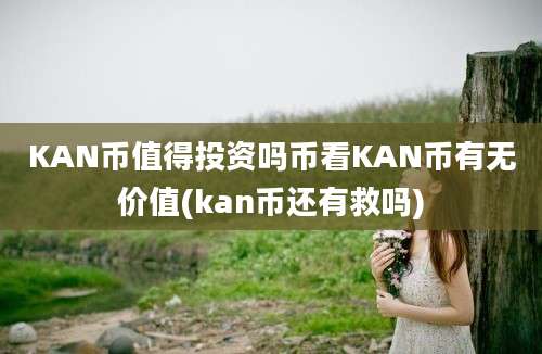 KAN币值得投资吗币看KAN币有无价值(kan币还有救吗)