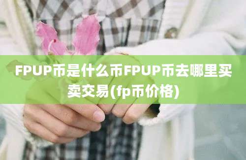 FPUP币是什么币FPUP币去哪里买卖交易(fp币价格)