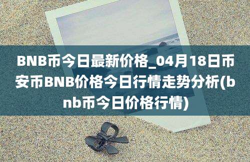 BNB币今日最新价格_04月18日币安币BNB价格今日行情走势分析(bnb币今日价格行情)