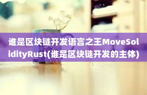 谁是区块链开发语言之王MoveSolidityRust(谁是区块链开发的主体)