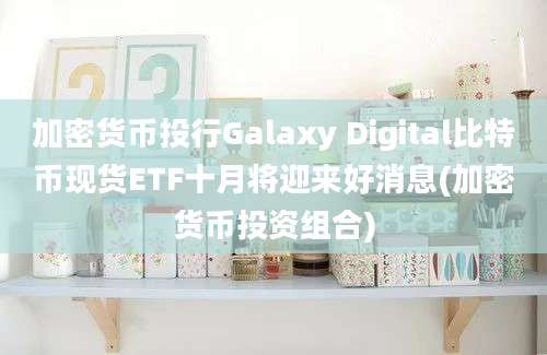 加密货币投行Galaxy Digital比特币现货ETF十月将迎来好消息(加密货币投资组合)